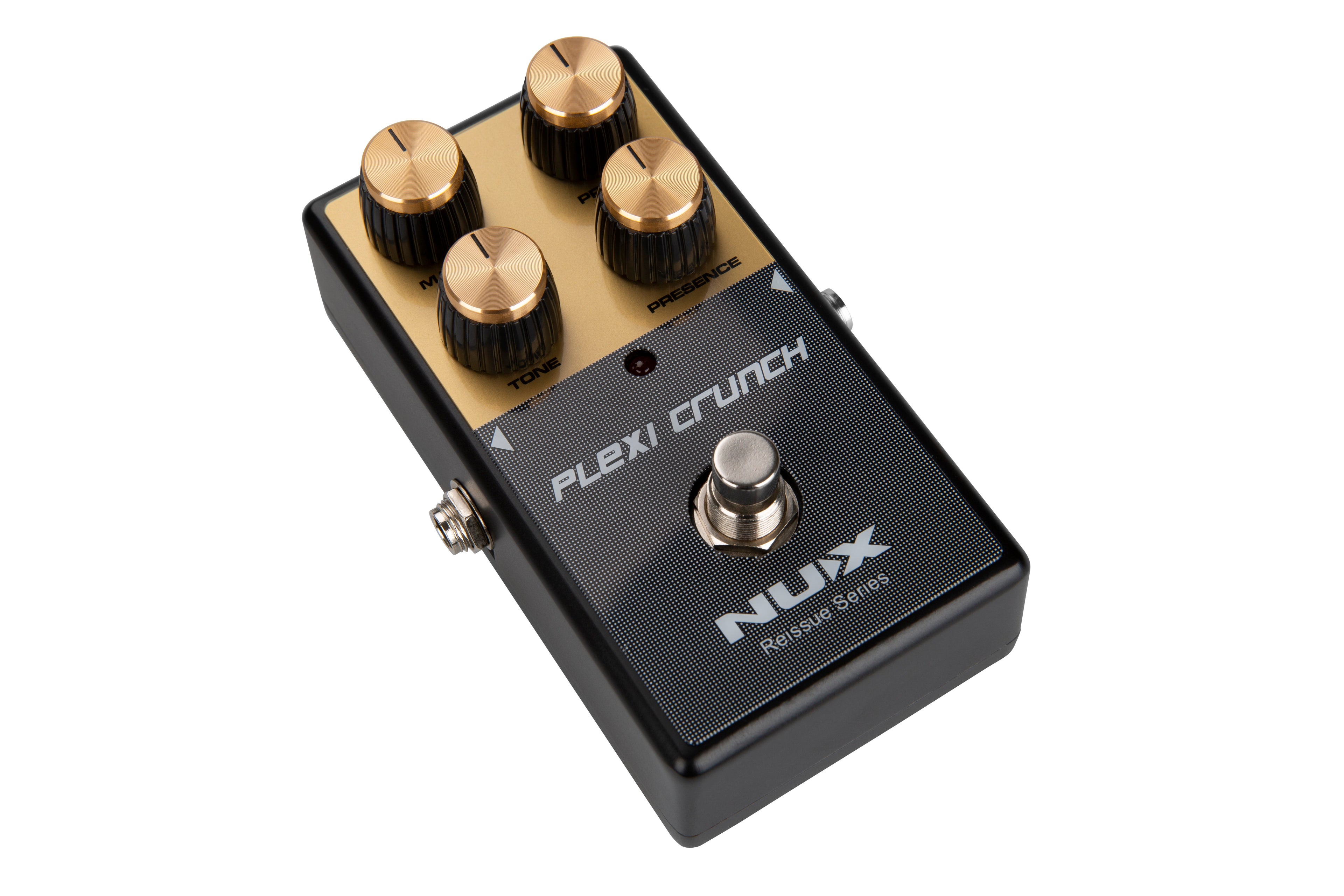NUX Plexi Crunch overdrive pedal — angled view