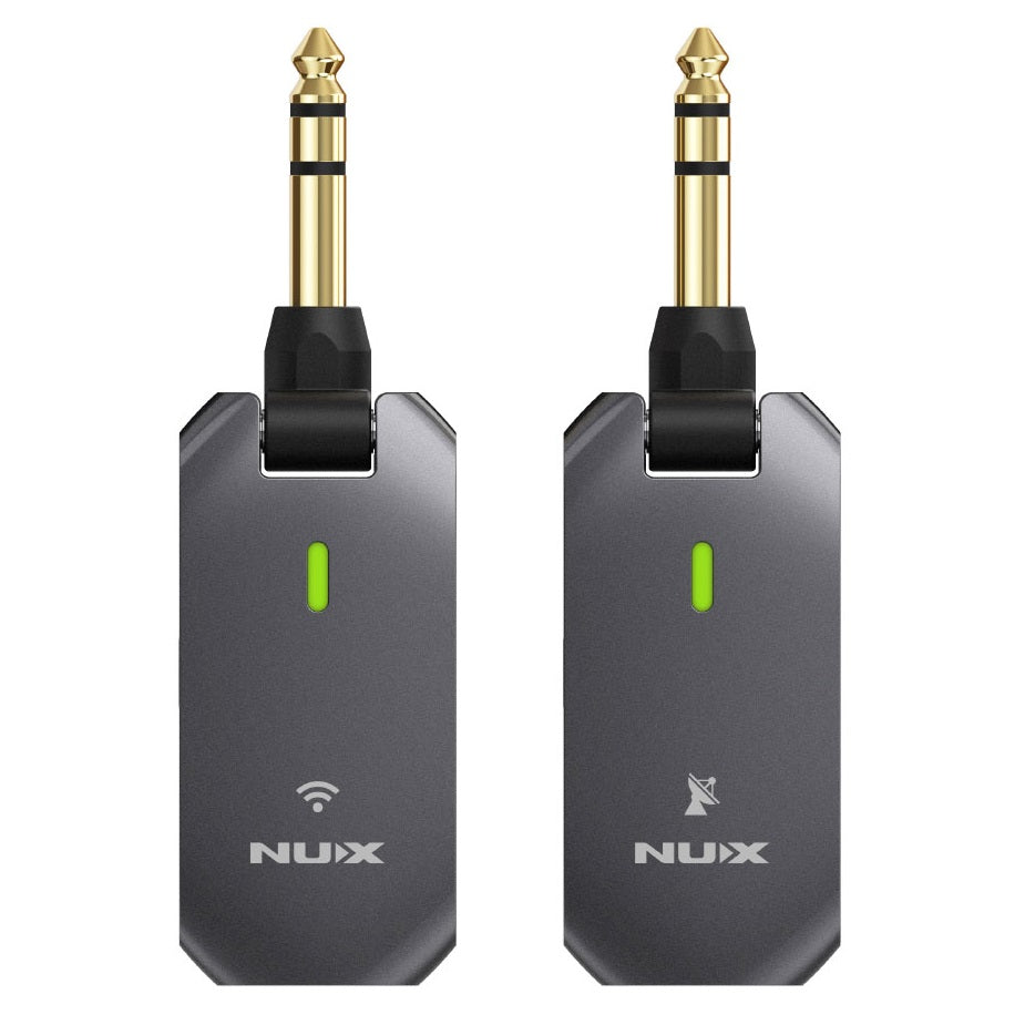 NUX C-5RC wireless system — charging case angled view