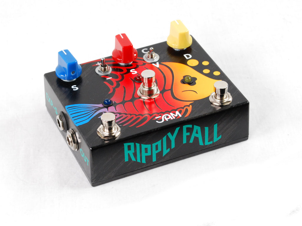 JAM Pedals Ripply Fall chorus phaser pedal — angled view