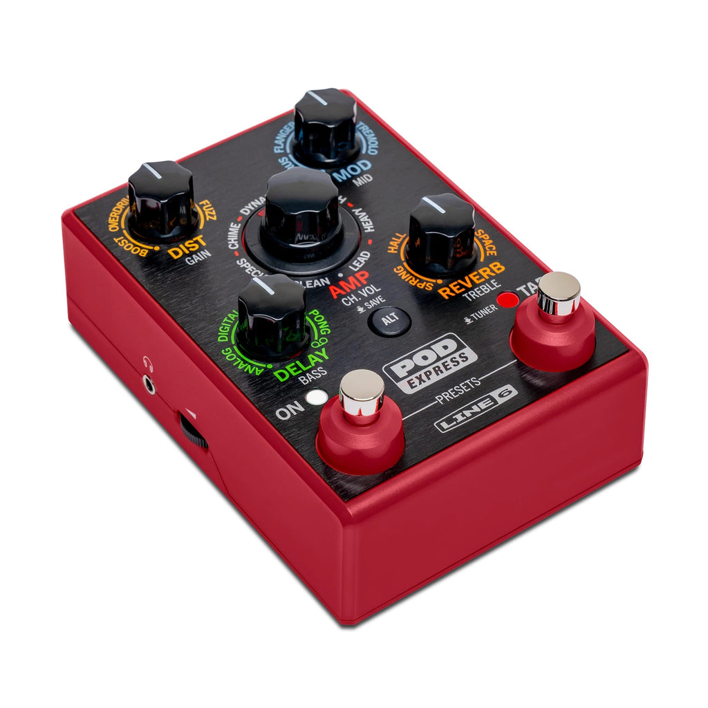 Line 6 POD Express Guitar — footswitches close-up