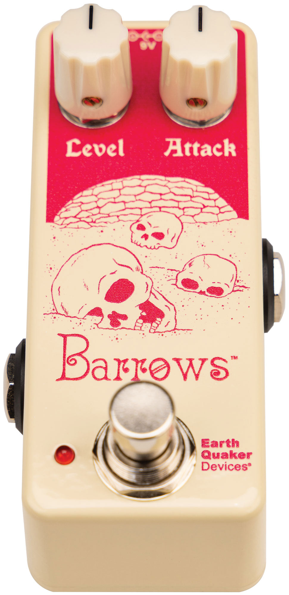 EarthQuaker Devices Barrows Fuzz Attacker pedal - angled view