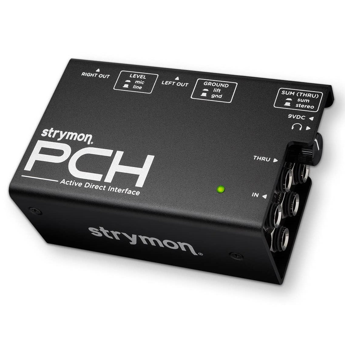 Strymon PCH active stereo direct interface — angled view of black chassis