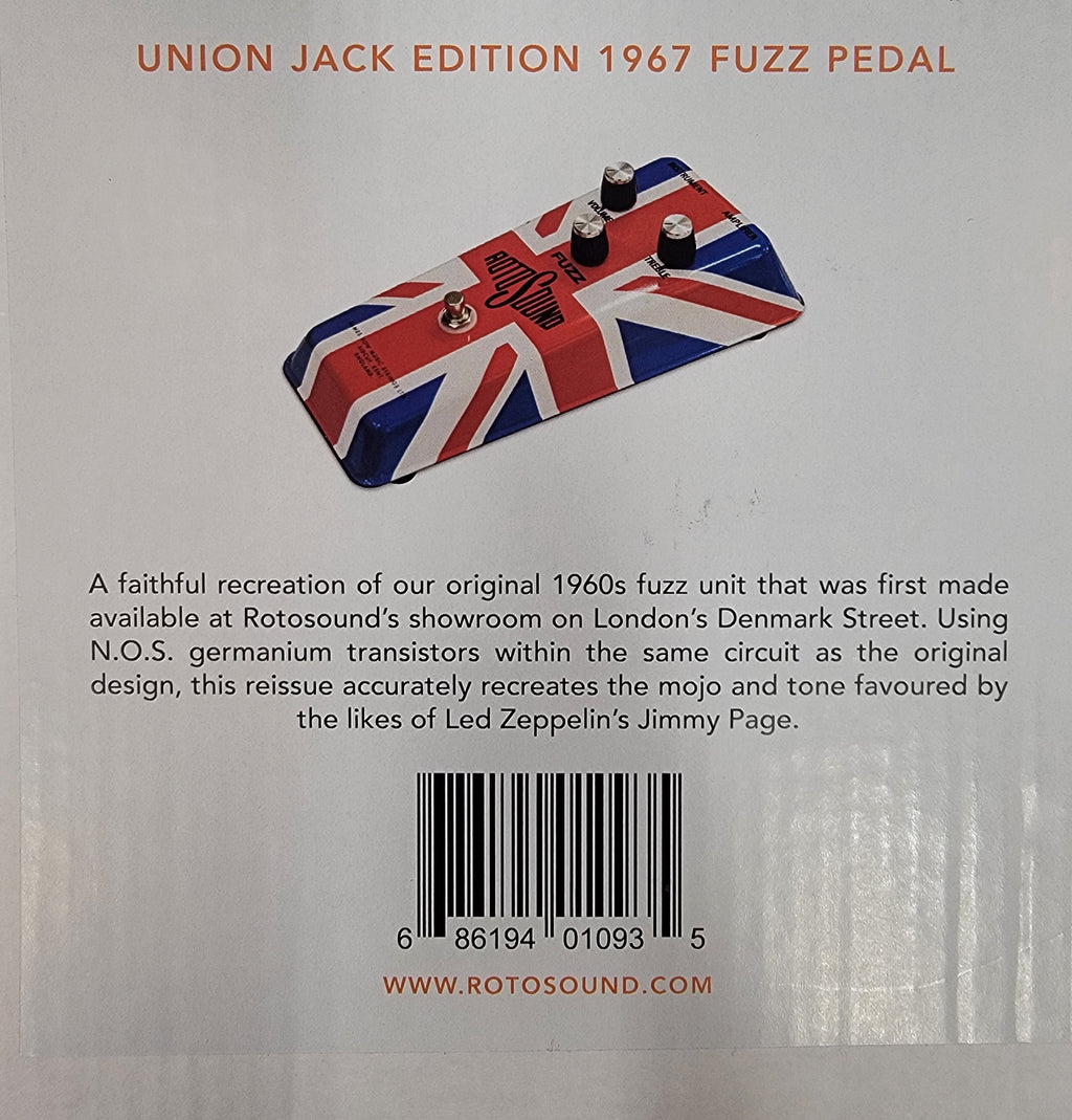 Very Limited (100 pedals!) Rotosound Union Jack Edition 1967 Fuzz Pedal 2025