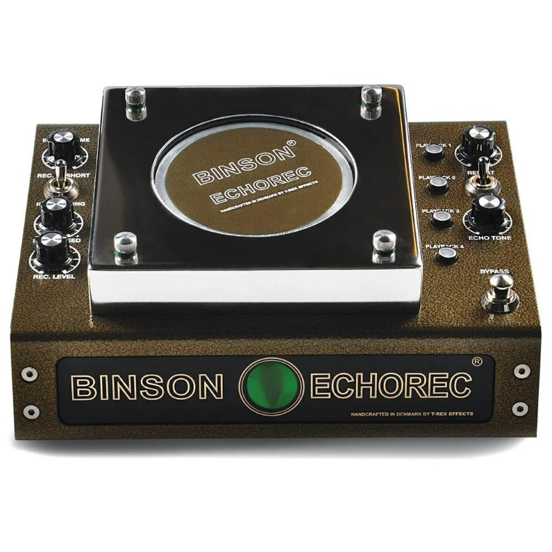 T-Rex Binson Echorec drum delay — chrome drum housing top view
