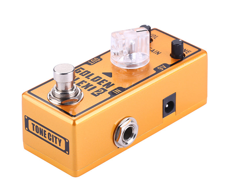 Tone City Golden Plexi V2 distortion pedal — angled product view