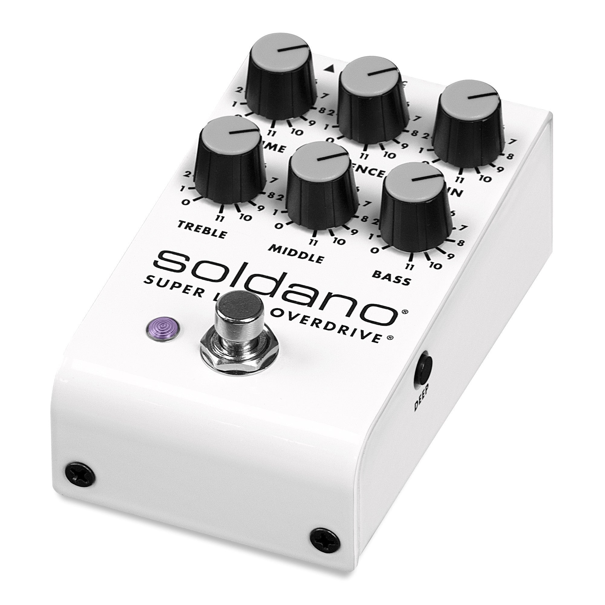 Soldano SLO Super Lead Overdrive pedal — angled product view