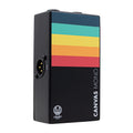 Walrus Audio Canvas Mono DI box — front with rainbow palette graphic and XLR out