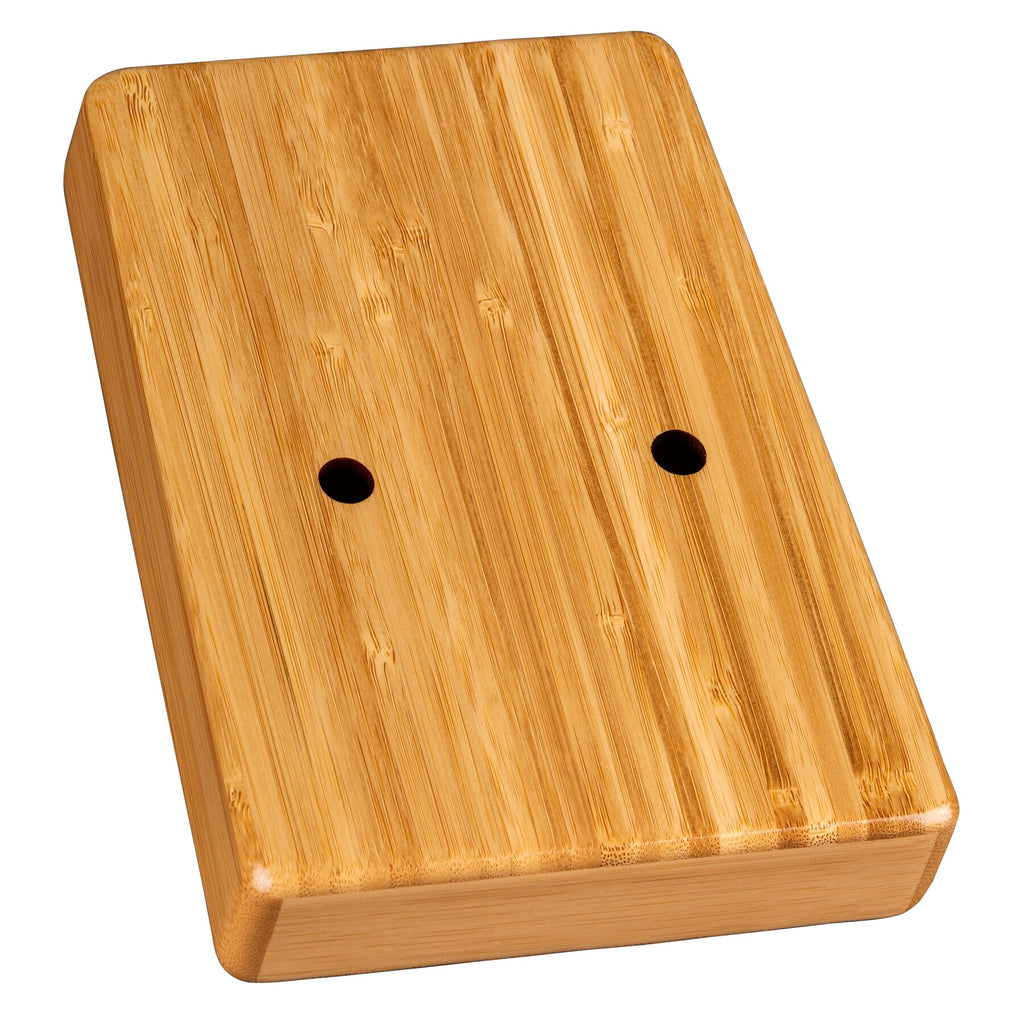Luna 17-key bamboo kalimba — top-down view of steel tines