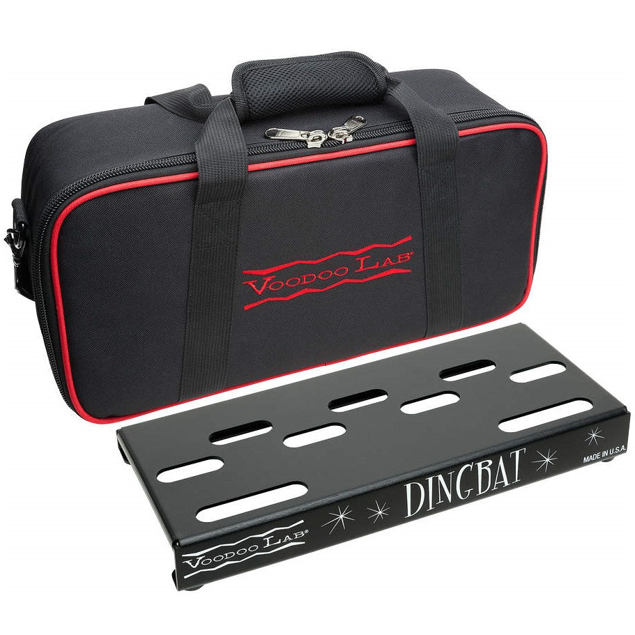 Voodoo Lab Dingbat Tiny pedalboard — black board top view