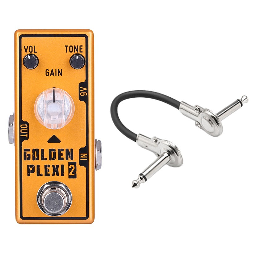 Tone City Golden Plexi V2 distortion pedal — controls and footswitch