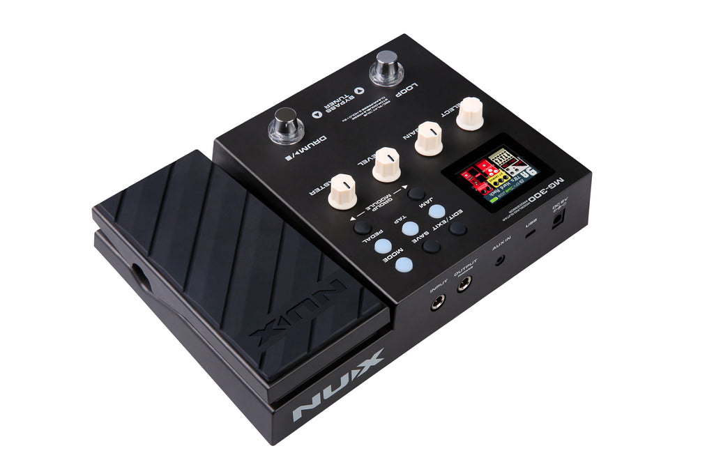 NUX MG-300 guitar processor — footswitches and loop controls