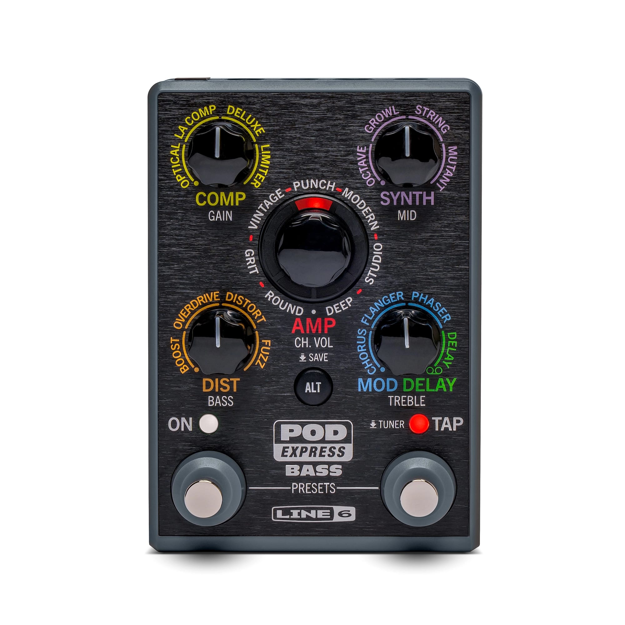 Line 6 POD Express Bass — control knobs detail