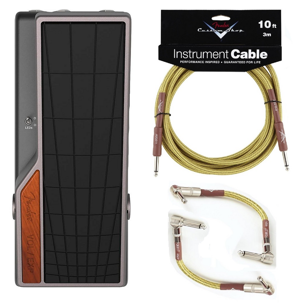 Fender Tread-Light Volume/Expression pedal — with tweed cables bundle
