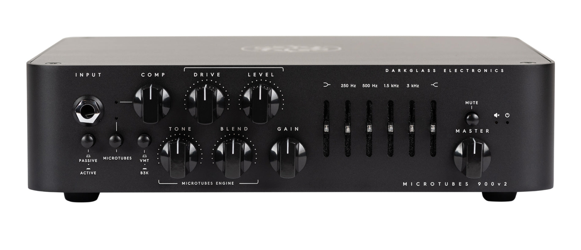 Darkglass Microtubes 900 V2 bass amp head - angled view