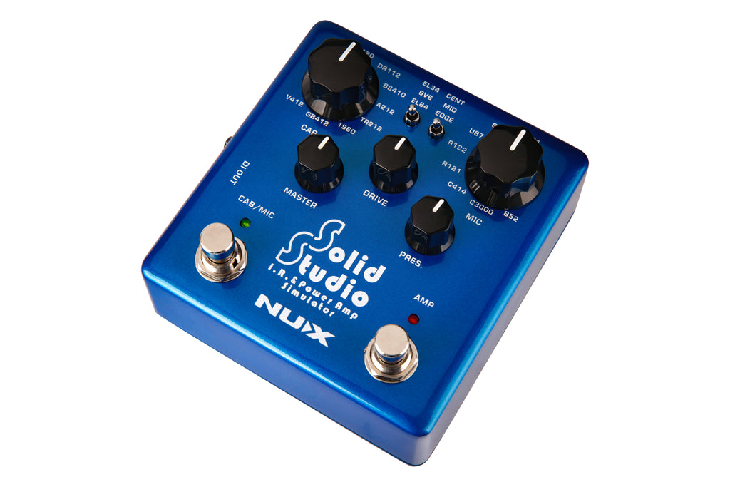 Open box NUX NSS-5 Solid Studio IR loader guitar pedal — side jacks detail view