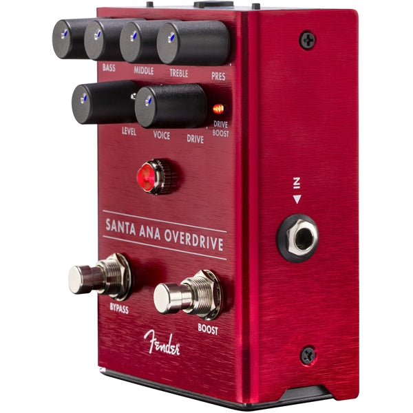 Fender Santa Ana Overdrive pedal — footswitches and jewel LED detail