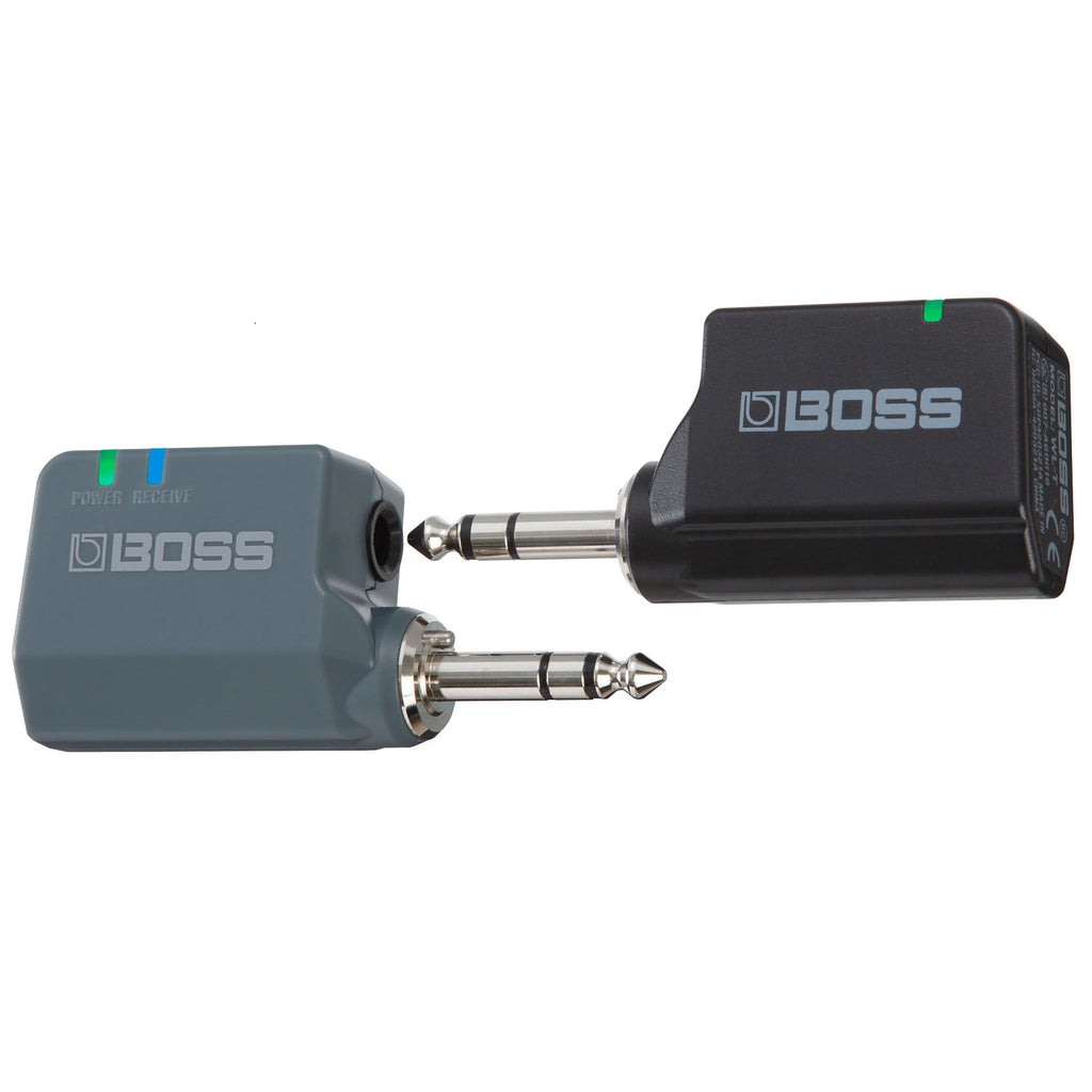 Boss WL-20L wireless system — transmitter and receiver, plug detail