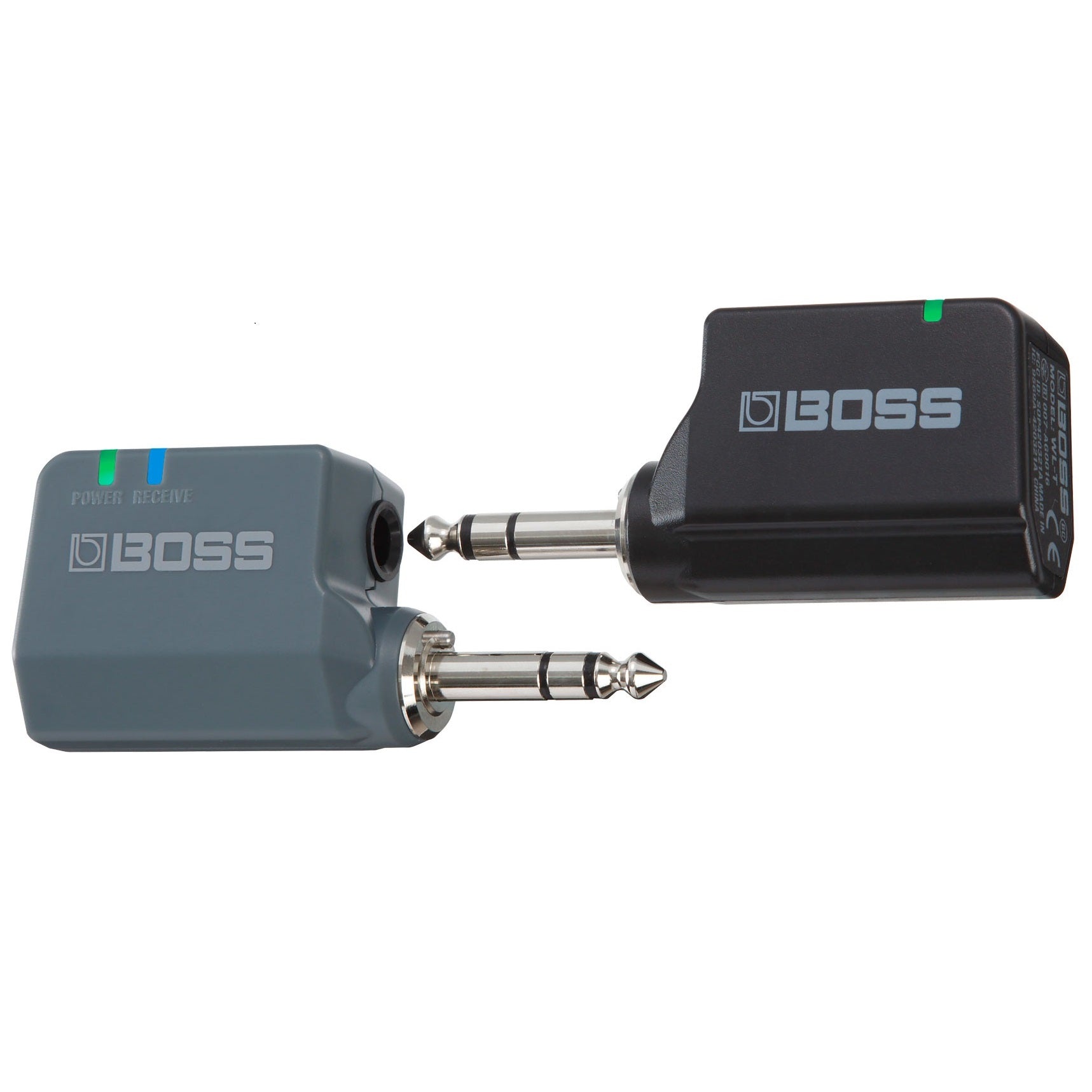 Boss WL-20L wireless system — transmitter and receiver, plug detail