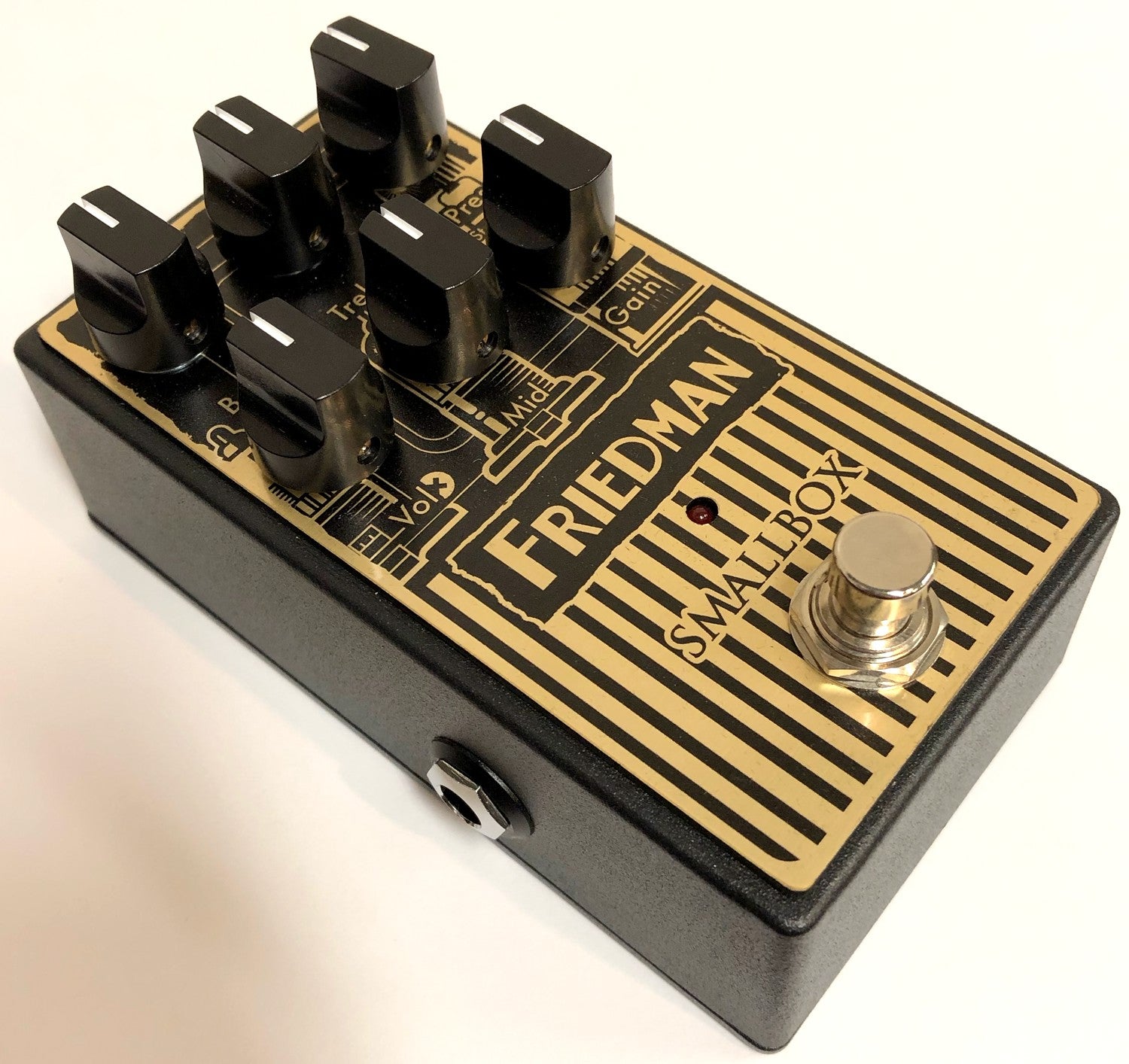 Friedman SmallBox overdrive pedal — side and jacks
