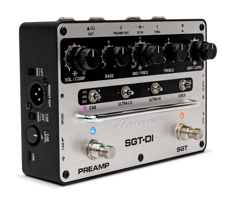 Ampeg SGT-DI bass preamp DI pedal — detail