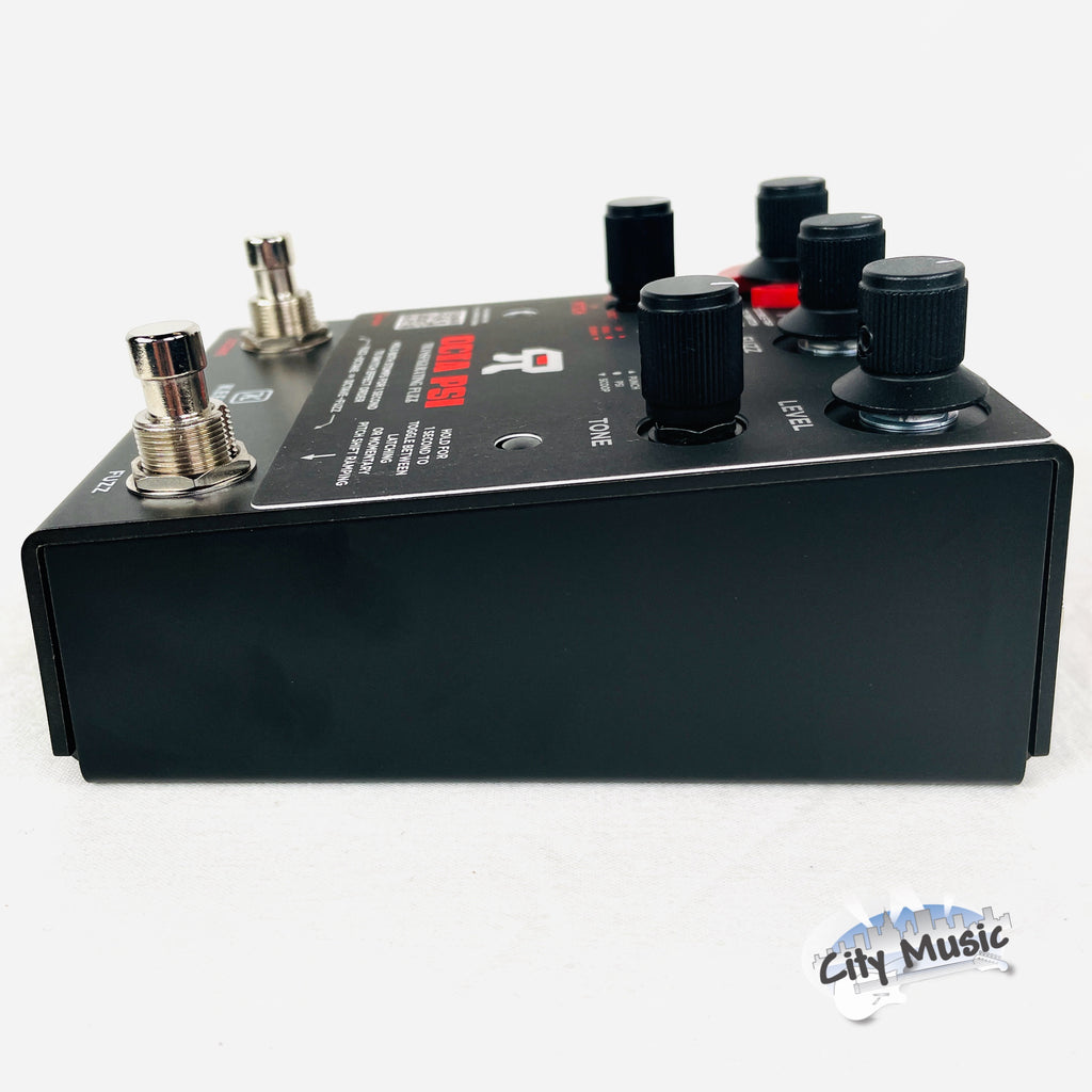 Used Keeley Octa Psi fuzz pedal — enclosure detail