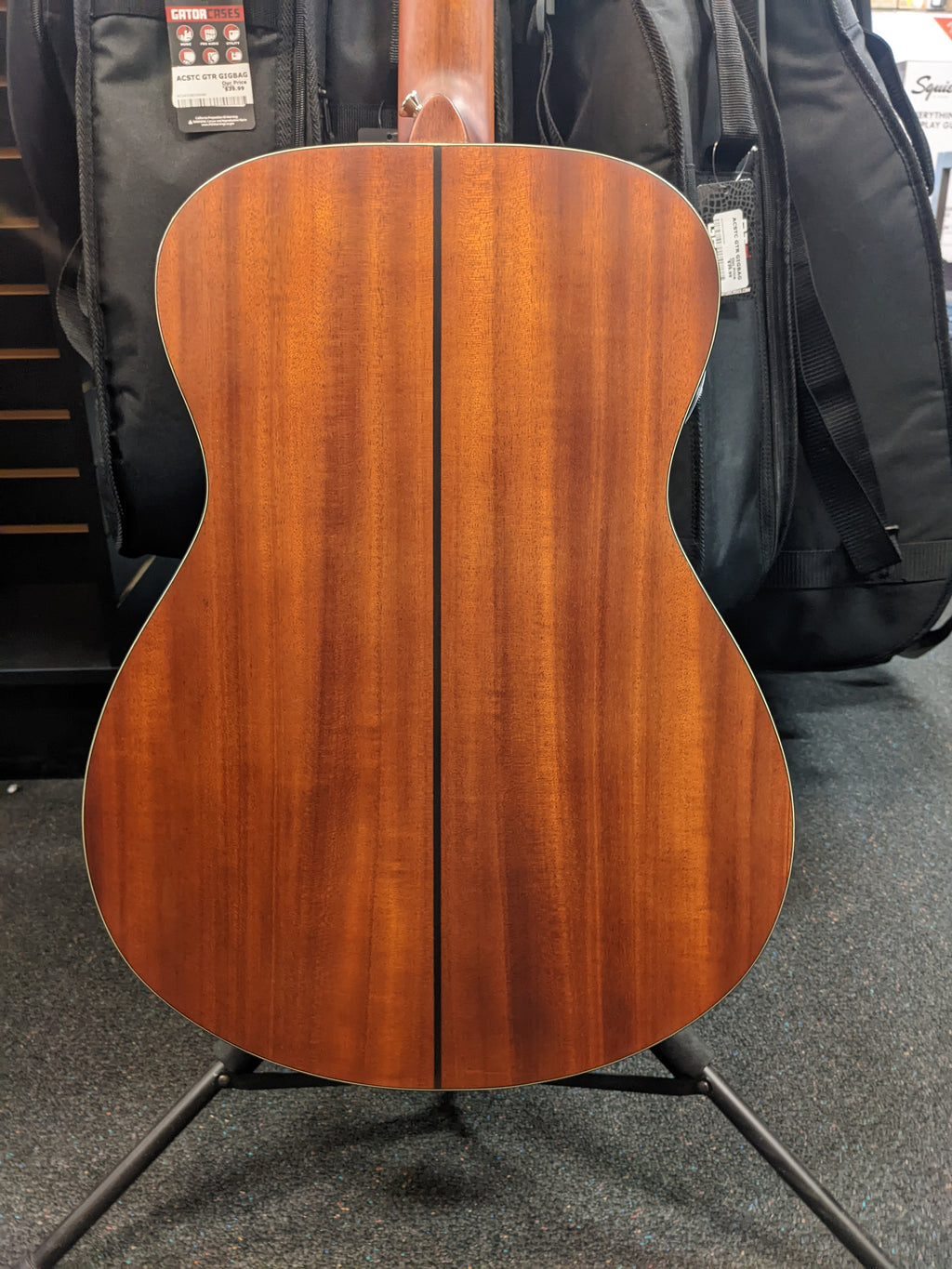 Yamaha Red Label FSX5 acoustic-electric guitar — ebony fingerboard detail