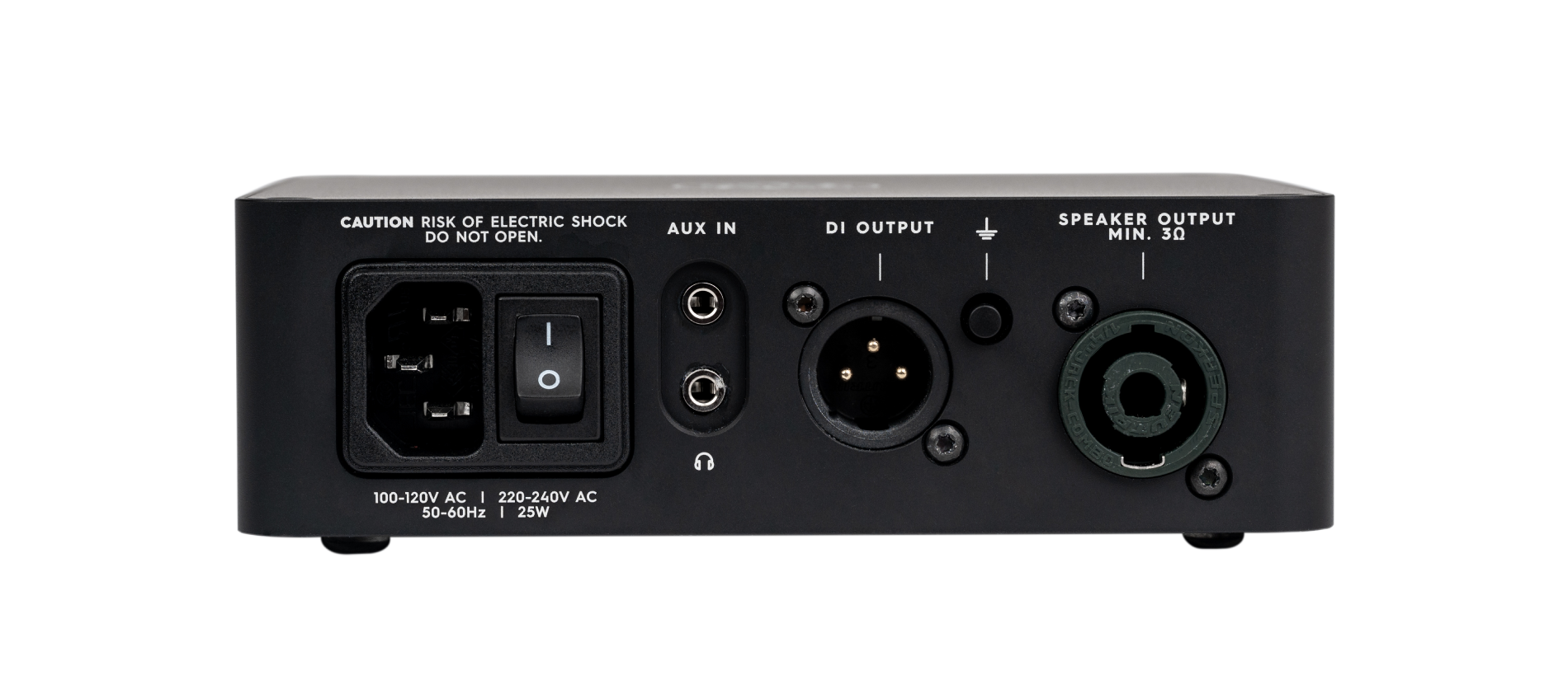 Darkglass Microtubes 200 bass amp head — rear panel connections