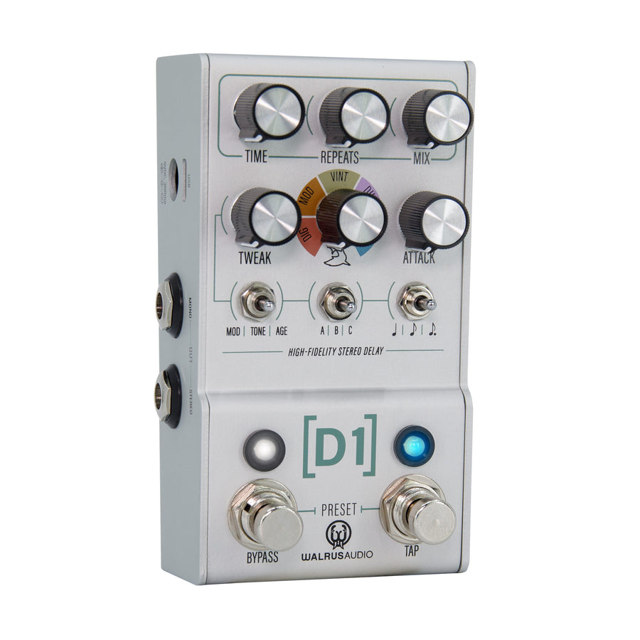 Walrus Audio MAKO D1 V2 delay pedal — program selector detail