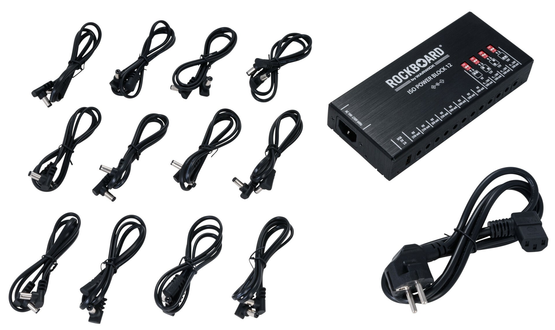 New RockBoard ISO Power Block V12 IEC Isolated Guitar Effects Pedal Power Supply