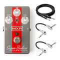MXR M249 Super Badass Dynamic Overdrive pedal - gray and red enclosure with patch cables