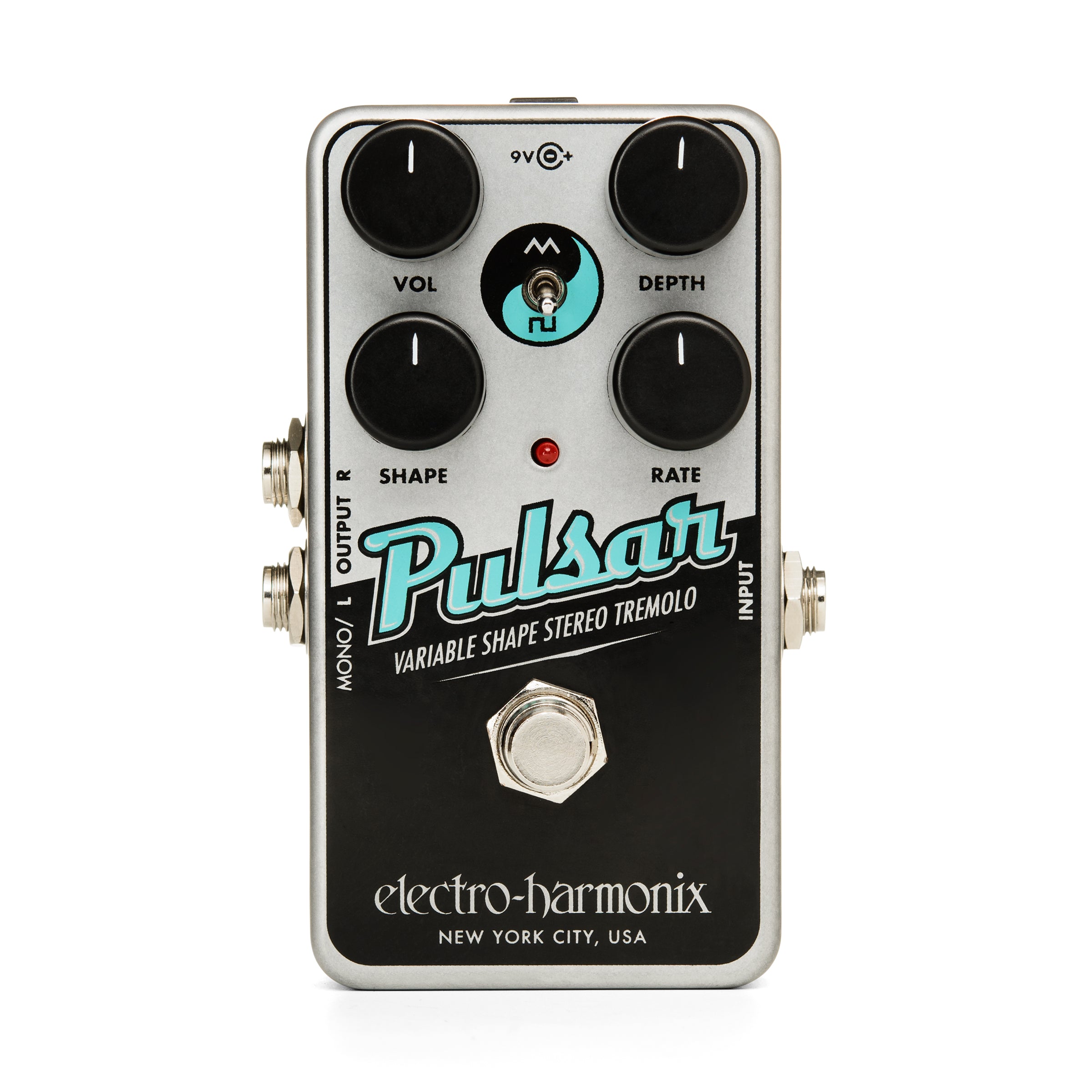 Electro-Harmonix Nano Pulsar stereo tremolo pedal — angled view