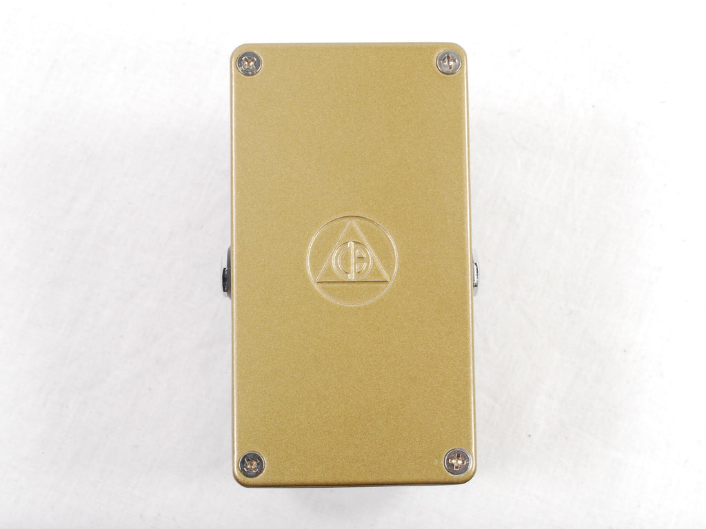 Catalinbread Tribute pedal — side view showing power and signal jacks