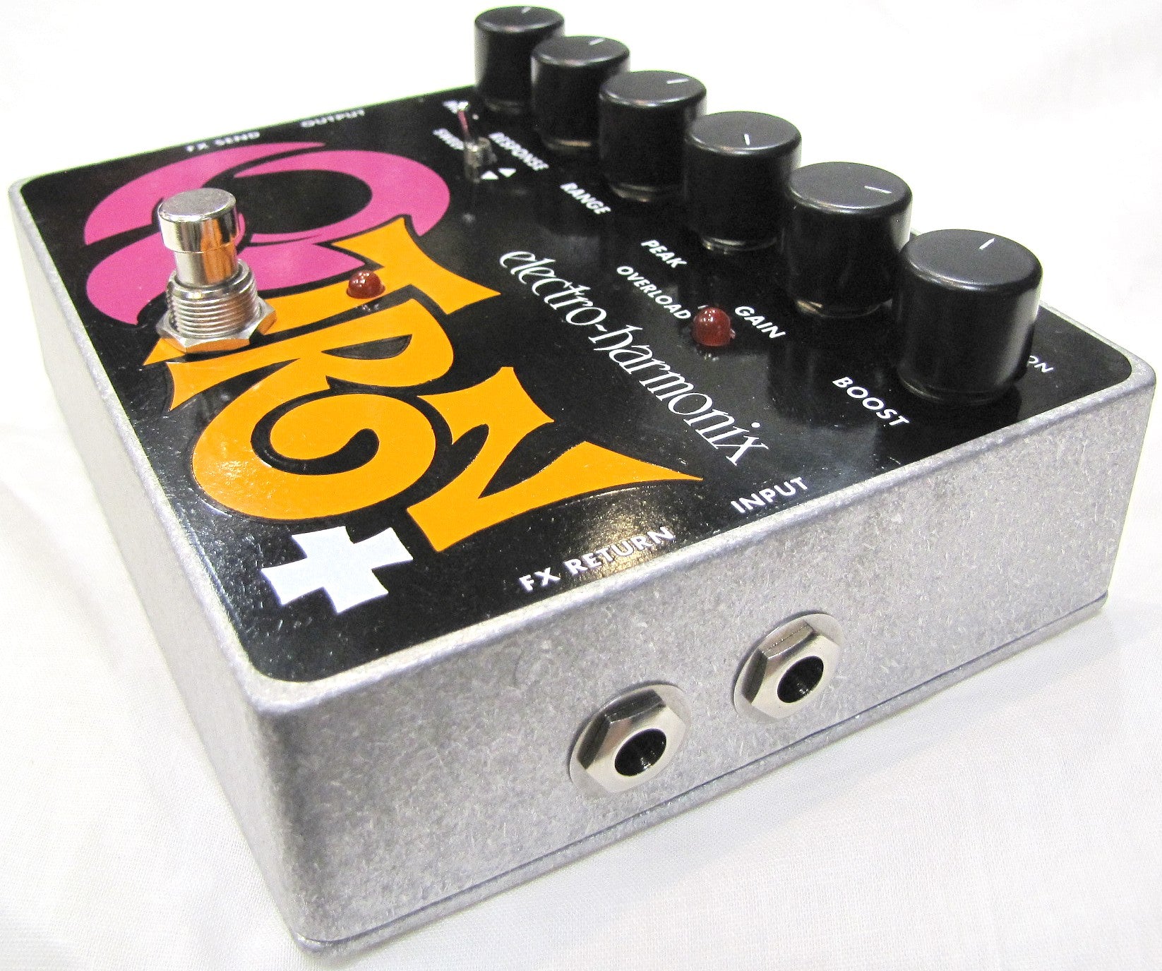 Electro-Harmonix Q-Tron Plus envelope filter pedal — angled view