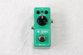 Used Ibanez TS Mini Tube Screamer overdrive pedal - top view of compact green enclosure