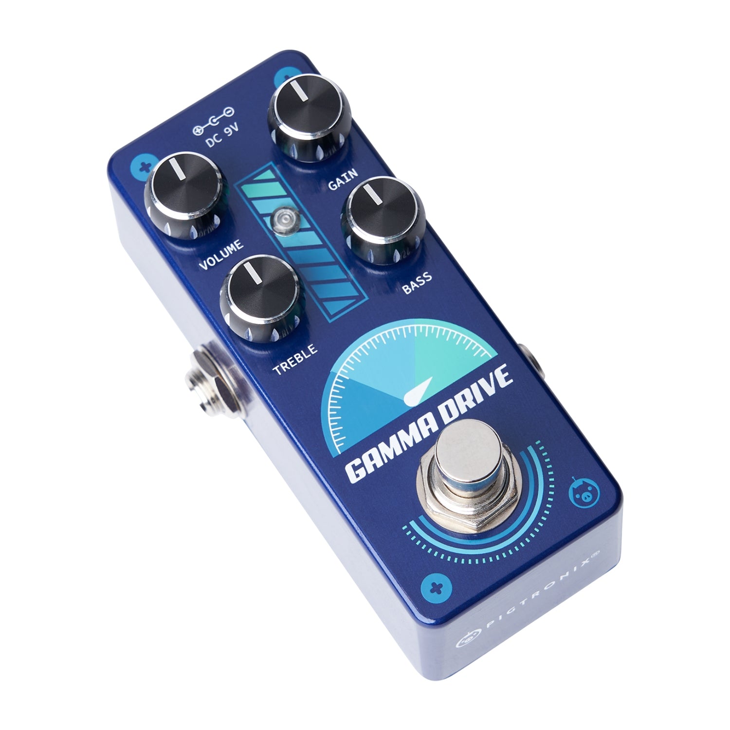 Pigtronix Gamma Drive — footswitch close-up