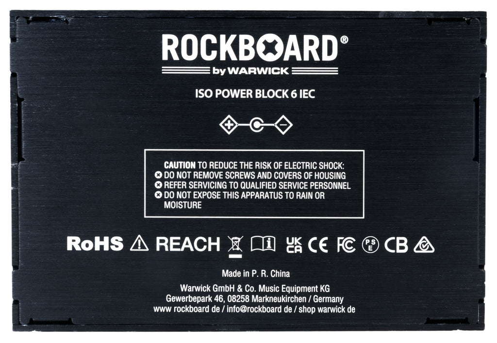 New RockBoard ISO Power Block V6 IEC Isolated Guitar Effects Pedal Power Supply