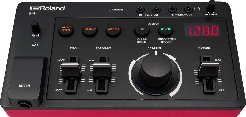 Roland Aira Compact E-4 vocal processor angled view