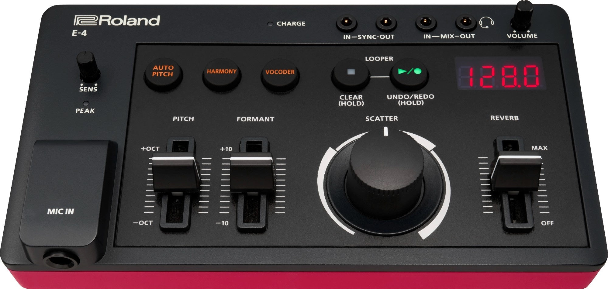 Roland Aira Compact E-4 vocal processor angled view