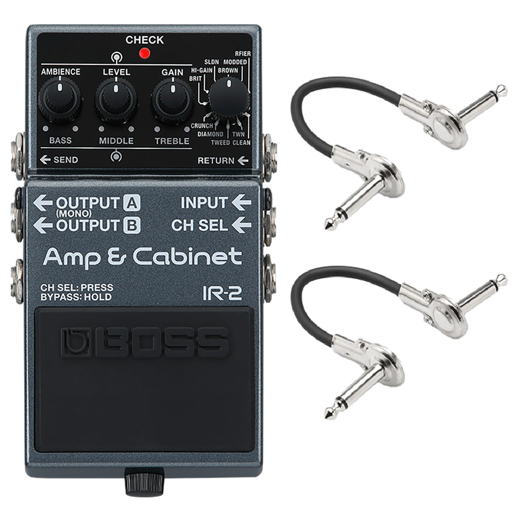 Boss IR-2 Amp & Cabinet guitar effects pedal — top view