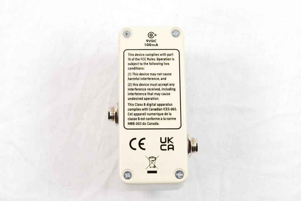 Electro-Harmonix Pico Rerun tape delay pedal — side view with jacks