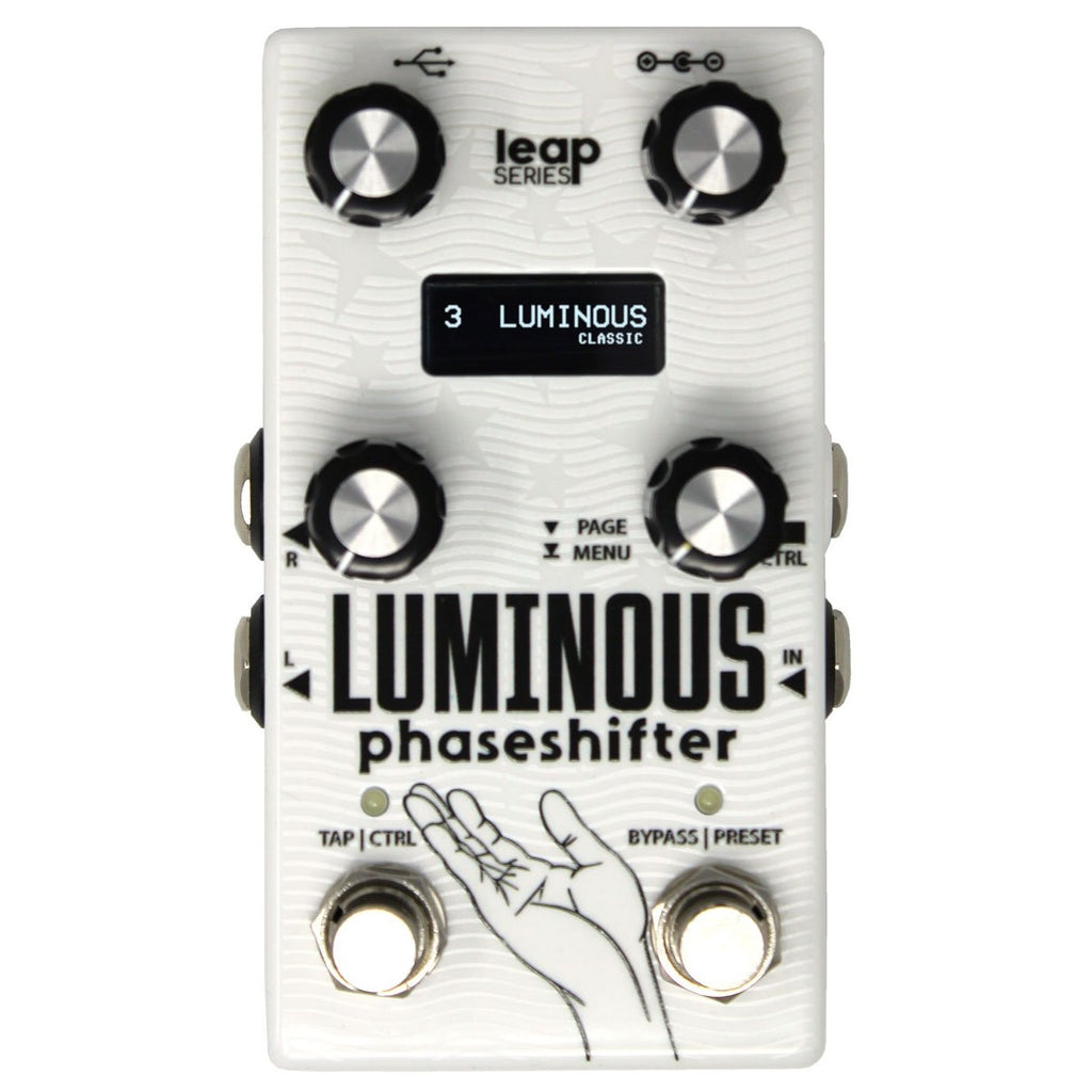 Alexander Luminous phaseshifter pedal — white, top view