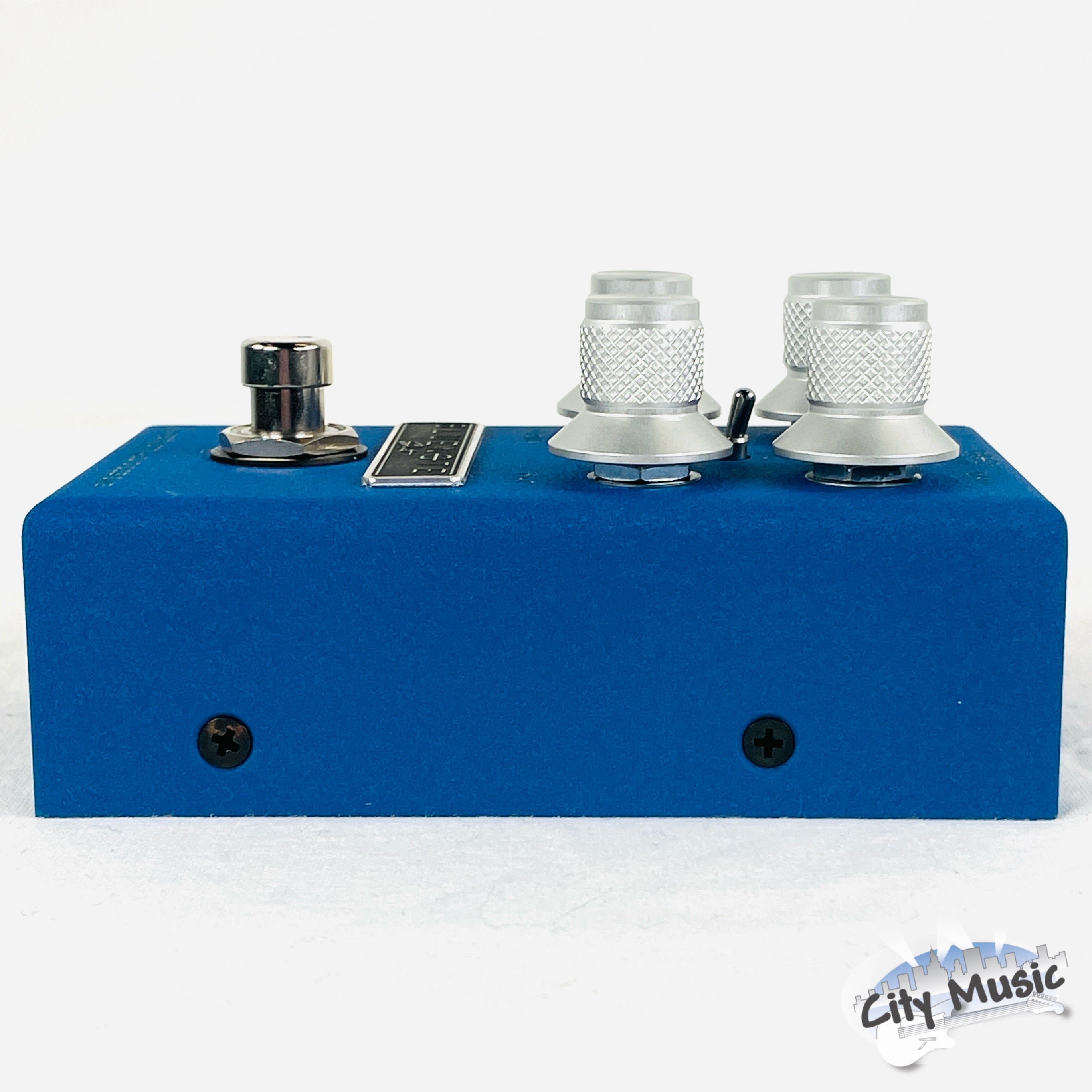J. Rockett Blue Note Select overdrive pedal — footswitch detail