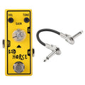 Tone City Bad Horse overdrive pedal — yellow mini pedal with patch cable