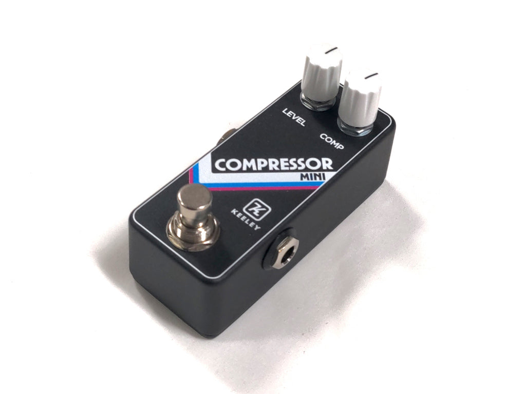Keeley Compressor Mini compression pedal — opposite side view showing output jack