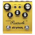 Strymon Riverside multistage drive pedal — top view of gold control panel