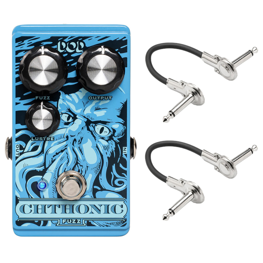 DOD Chthonic fuzz pedal — front detail