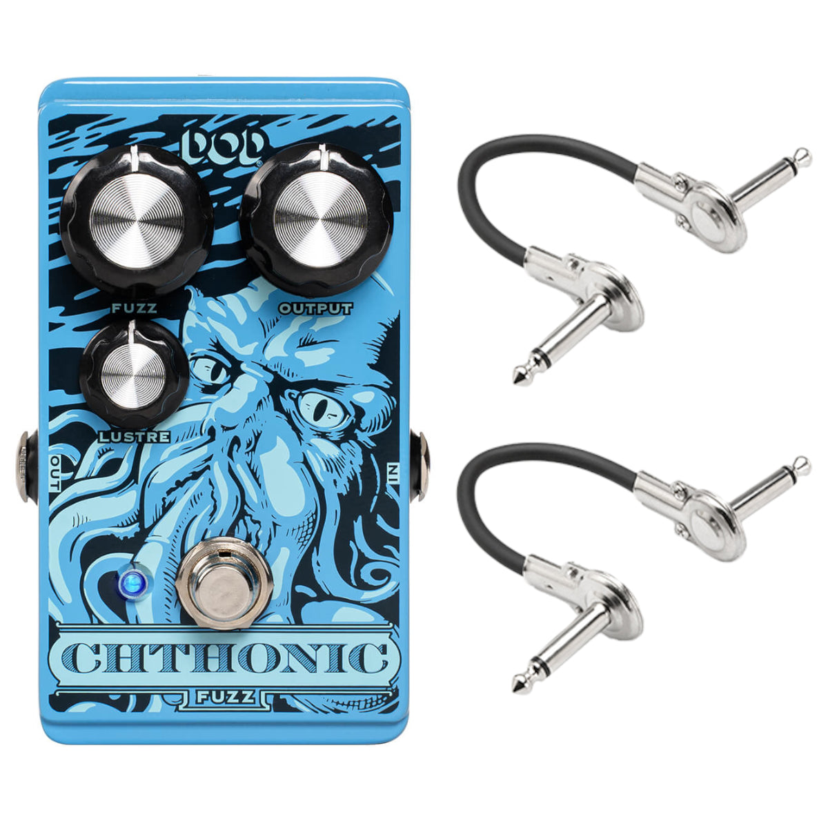 DOD Chthonic fuzz pedal — front detail
