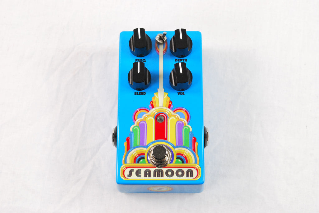 Used Seamoon Funk Machine blue envelope filter pedal top view