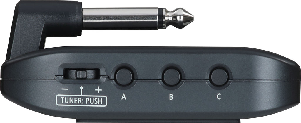 Boss KATANA:GO headphone amp — folding plug detail