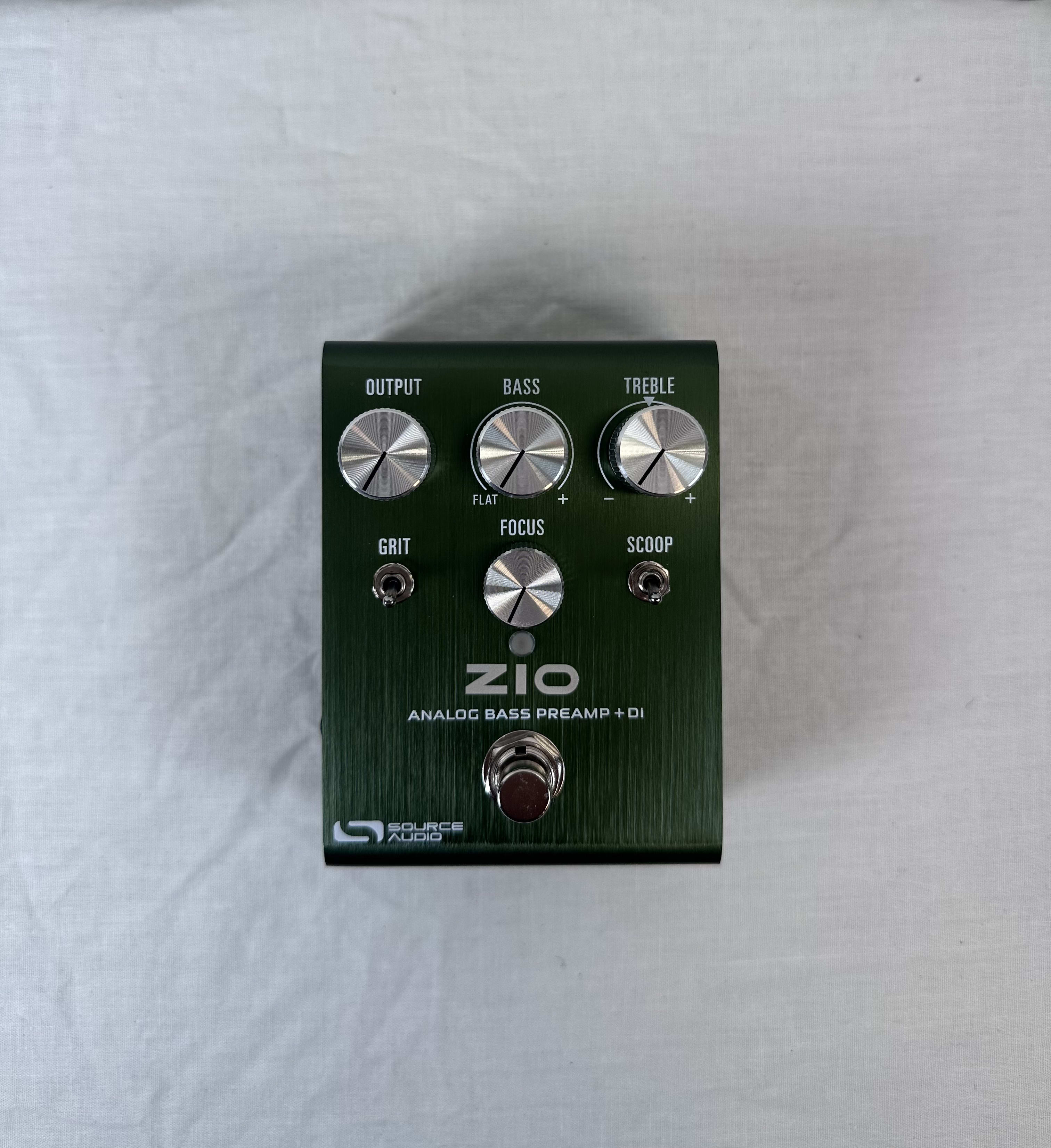 Source Audio ZIO bass preamp DI pedal — angled top view